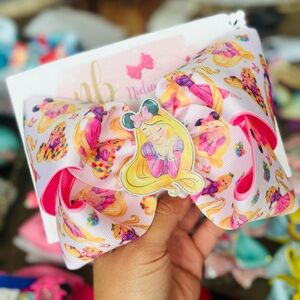 Kids Princess Hair Bow - Pink